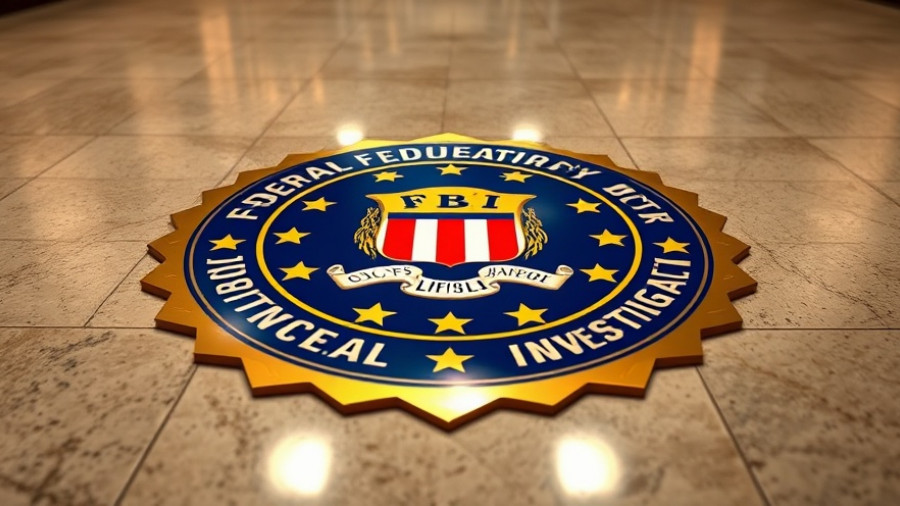 Official FBI seal on floor, related to Northeast Philly Armor Truck Robbery.