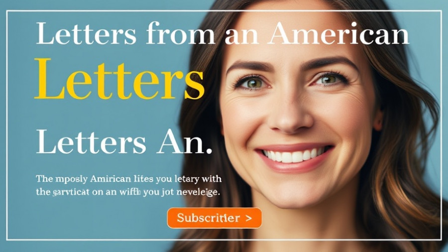 Newsletter banner 'Letters from an American', subscription prompt