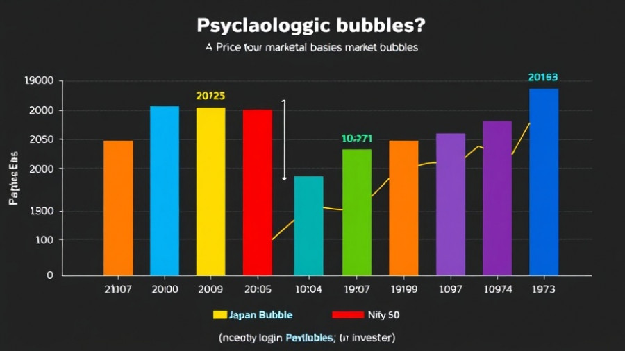Bar chart comparing P/E multiples in famous market bubbles, highlighting biases.
