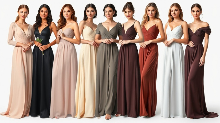 Collage of winter wedding guest dresses in various colors and styles.