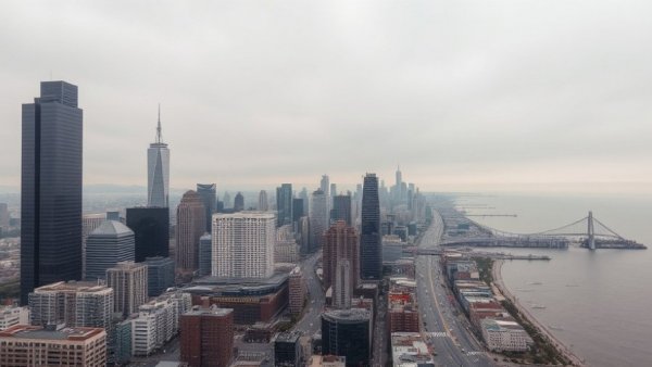Aerial view of urban cityscape showcasing Nigeria art scene transformation.