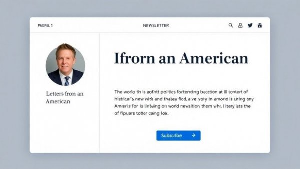 Digital newsletter interface titled 'Letters from an American'.