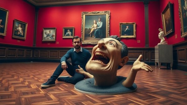 Artistic scene with sculpture at 2026 Preis der Nationalgalerie award.