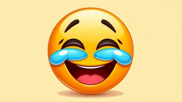 Humorous emoji, tears of laughter