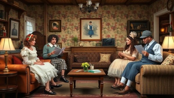 Wilma Theater Snow Queen rehearsal scene with actors in costumes.