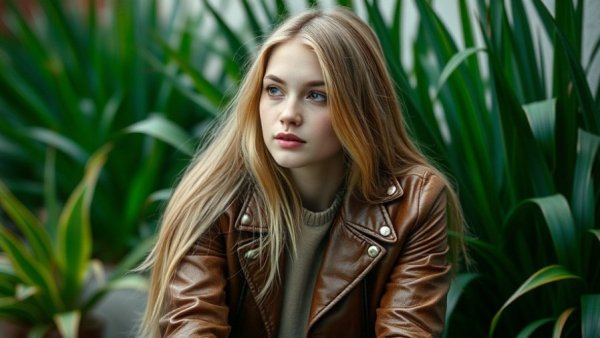 The Economics of Celebrity Influence: Young woman outdoors, thoughtful expression