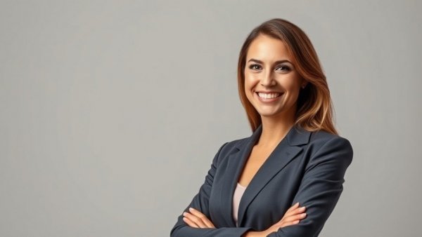 Confident woman smiling warmly, Wadsworth Atheneum new CEO portrait.