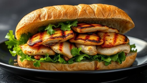 Gourmet sandwich with grilled chicken, Best Sandwiches in Philadelphia.