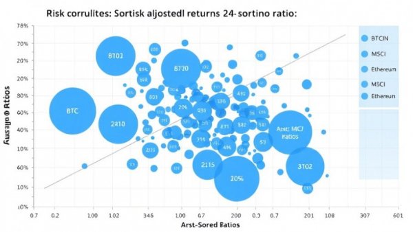 Chart of asset correlations and risk-adjusted returns with bubble sizes.