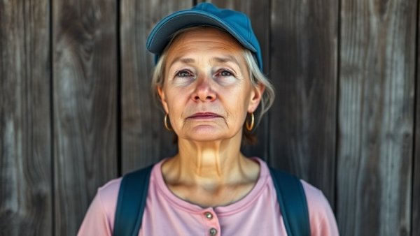 Middle-aged woman in blue cap and pink shirt, Epstein Shutdown impact on healthcare