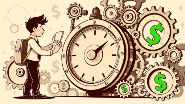 Creative illustration depicting the art of spending money with economic symbols.