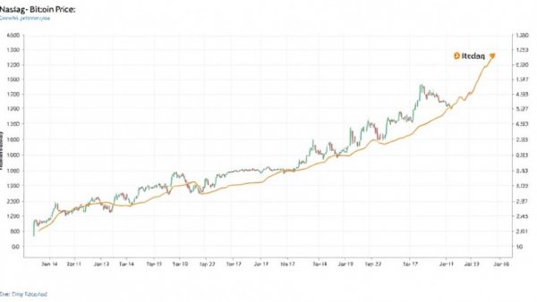 Line graph showing Nasdaq and Bitcoin decoupling trends.
