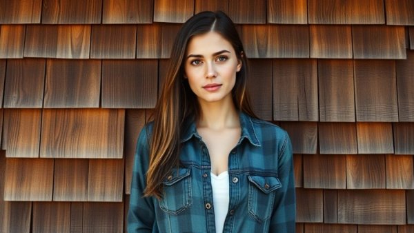 Casually dressed woman in front of rustic wood, 2025 US Election Analysis.