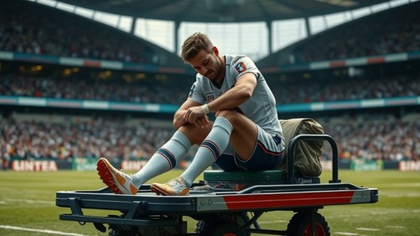 Eagles Chargers injury report: Player on medical cart.