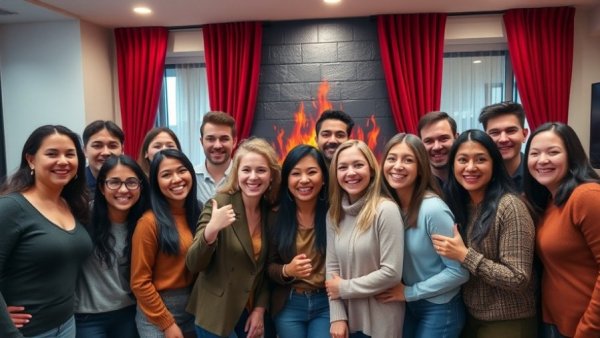 Group celebrating Philadelphia solar energy agreement indoors.