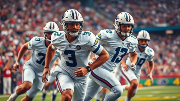 NFC Playoff Picture: Intense football action in stadium