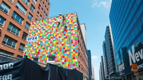 Demolition of the Painted Bride building surrounded by construction fence.