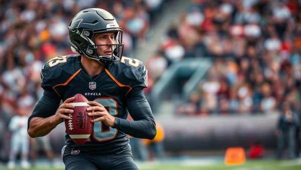 Eagles Raiders Week 15 Injury Report: Player in action holding football.