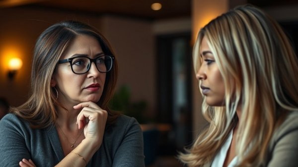 Erika Kirk and another woman discussing political issues at town hall.