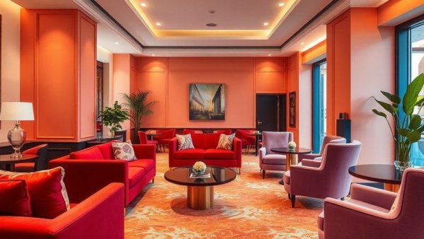 Vibrant hotel lounge with modern decor, Affordable Hotels in Mexico City