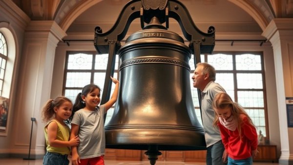 Liberty Bell celebrations Philadelphia with kids at museum.
