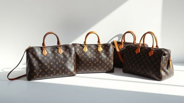 Elegant Louis Vuitton new bag collections against a bright background.