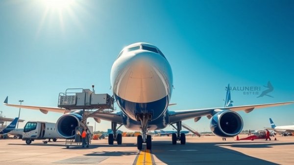 JetBlue airplane at New York airport with clear skies.