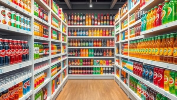 Colorful non-alcoholic drinks on shelves in Philadelphia zero-proof bar.
