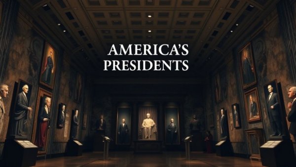 Smithsonian exhibit hall with America's Presidents display.