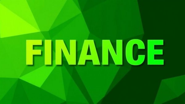 Bold green text design promoting finance podcast