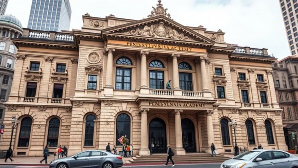 Pennsylvania Academy of the Fine Arts building with classical facade.