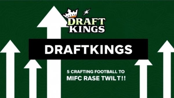 Bold DraftKings UFC promo code graphic with white arrows.