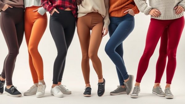 Collection of best winter leggings in varied colors and styles.