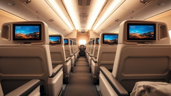 Luxurious airplane cabin highlighting best credit cards for elite status.
