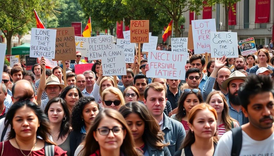 Protest at UCLA campus, focus on crowd and banners, antisemitism investigation UC system.