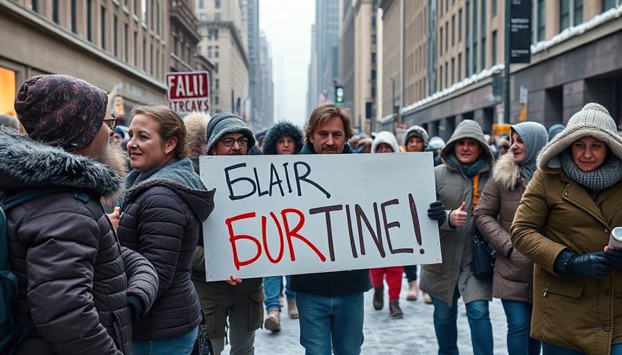 People protesting NIH cuts impact on public health in snowy city street.
