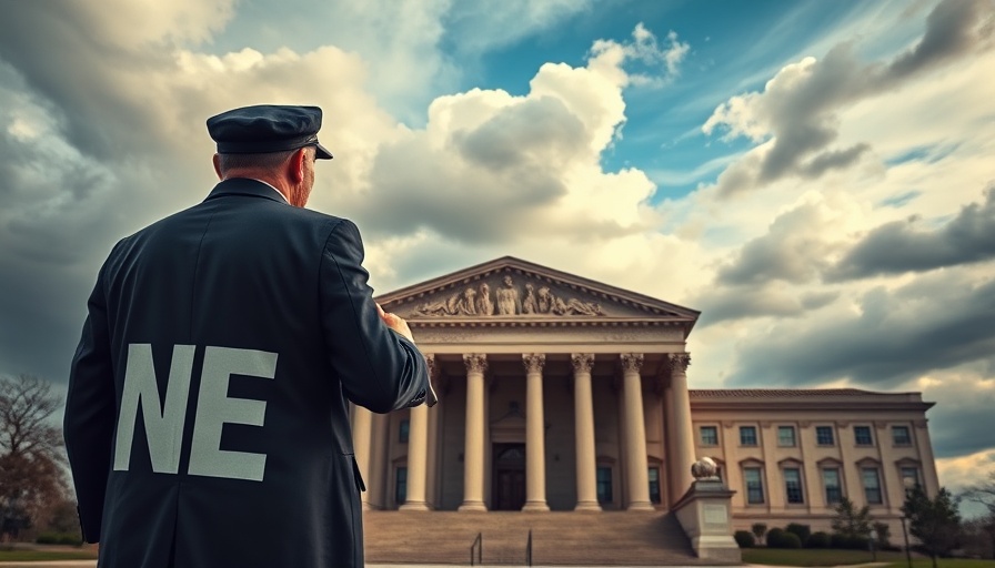 DOGE funding freeze NED lawsuit, dramatic collage scene with gavel and courthouse.