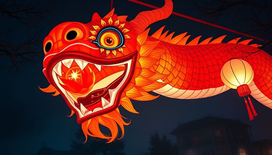 Colorful dragon lantern at Philadelphia Chinese Lantern Festival.