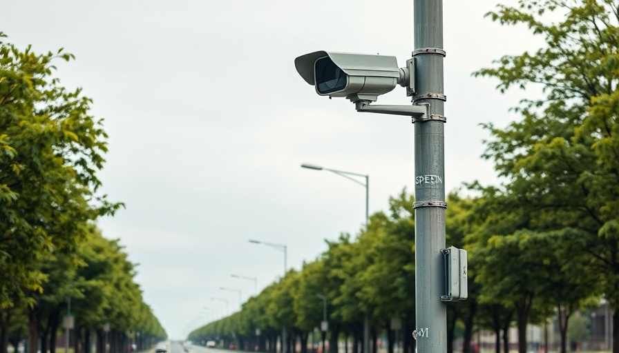 Philadelphia speed cameras in school zone monitoring road.