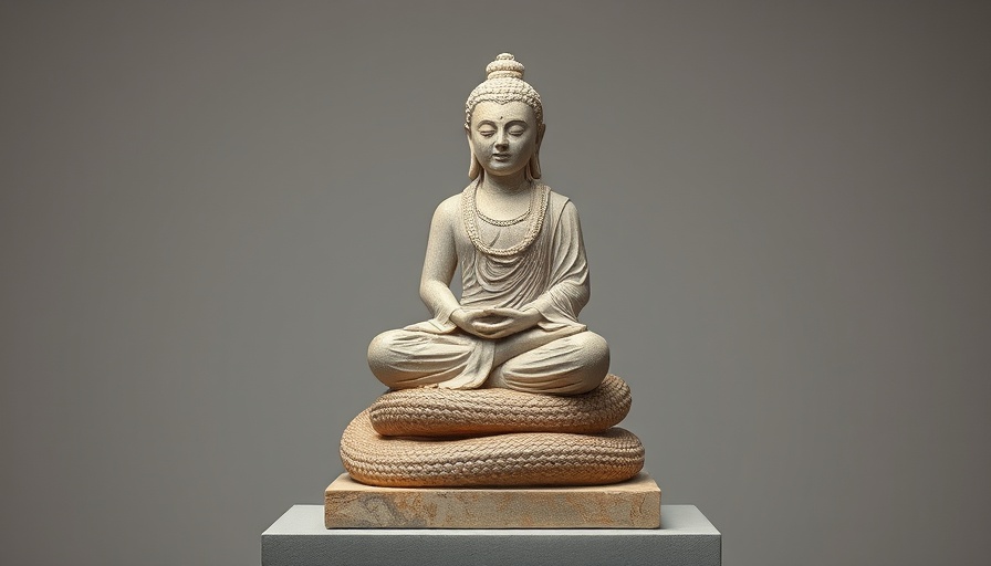 Ancient meditation statue symbolizing repatriation of stolen artifacts.