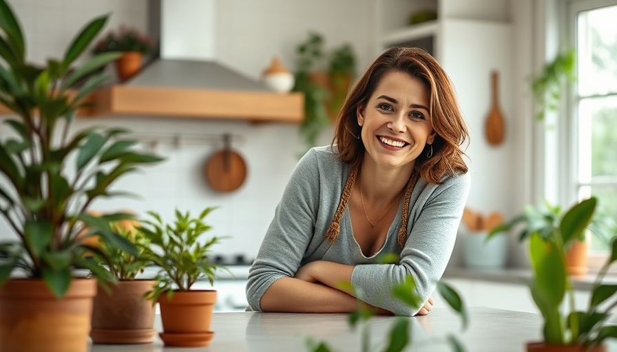 Cozy kitchen scene with a smiling woman, Meghan Markle's lifestyle show.