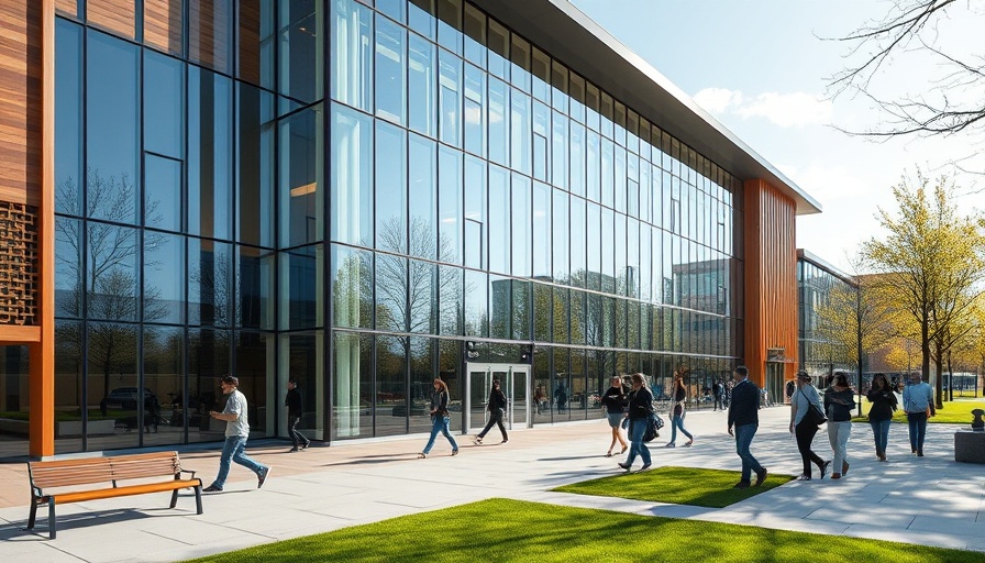 Rowan University Student Center Expansion building with glass facade.