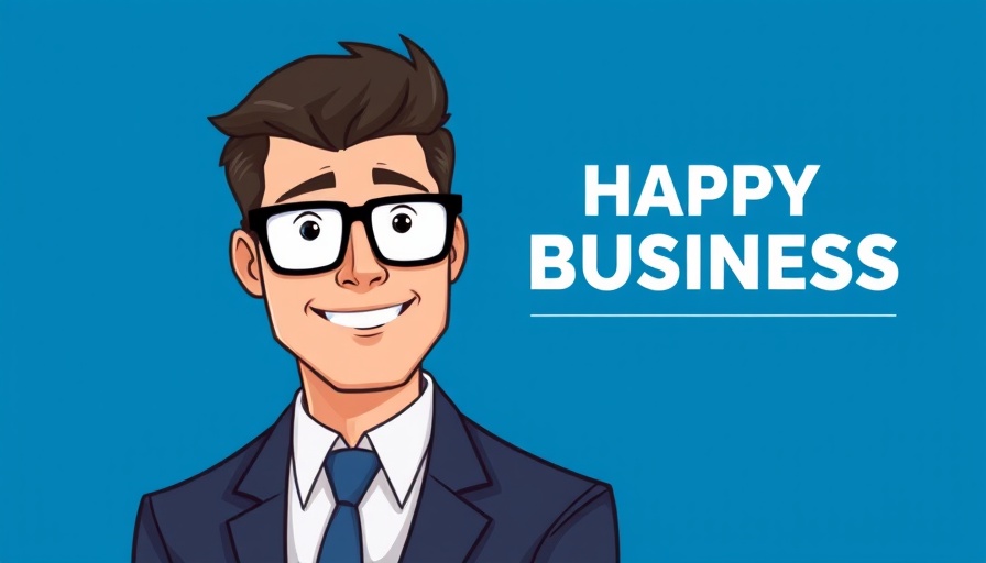 Illustration of confident man in business attire with glasses, professional style.