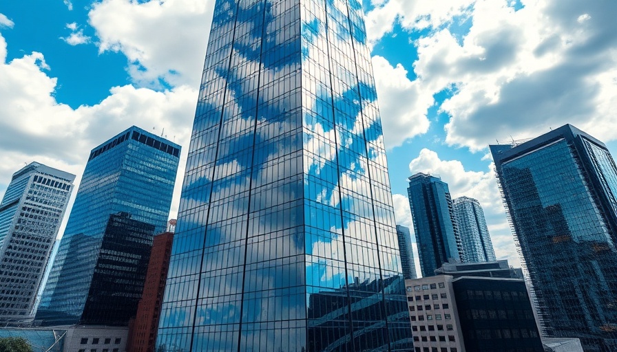 CHOP multibillion-dollar investment building reflecting the sky.