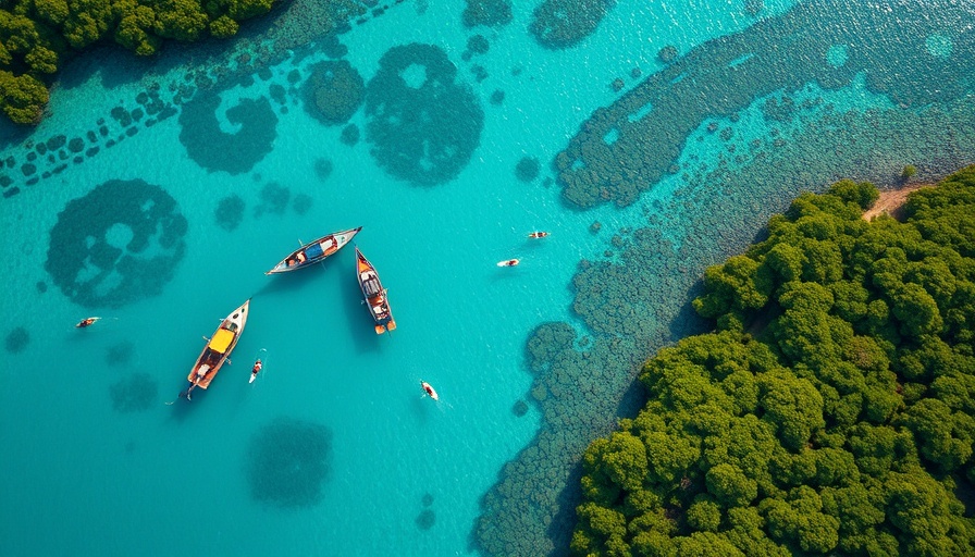 Aerial view of best beaches in Puerto Rico with turquoise waters.