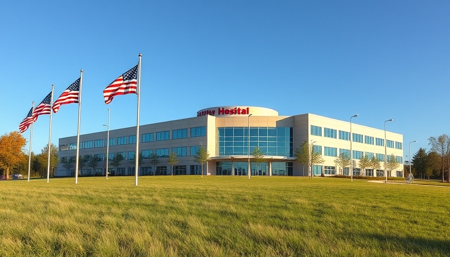 Jefferson Health restructuring related to modern hospital building with flags in daytime