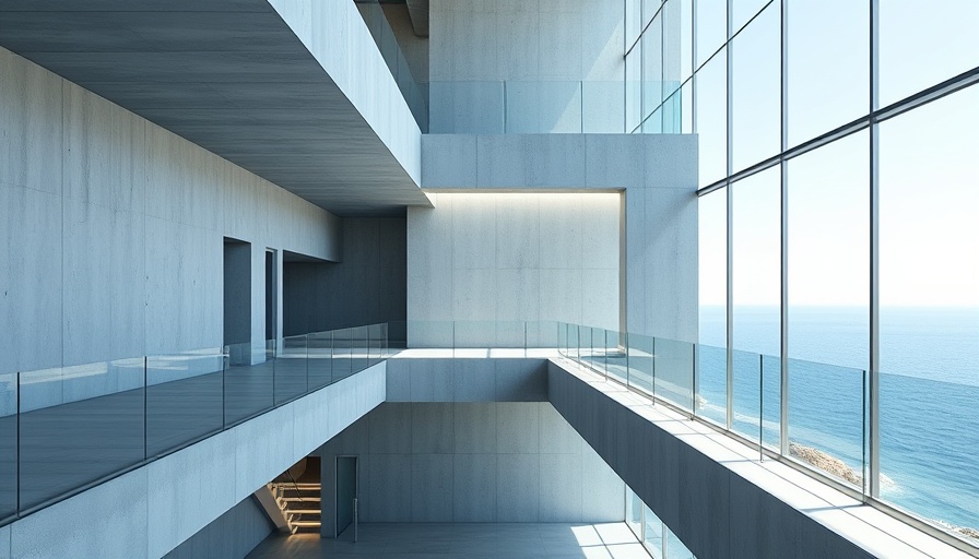 Minimalist interior of Kanye West's Malibu house for sale, ocean view.