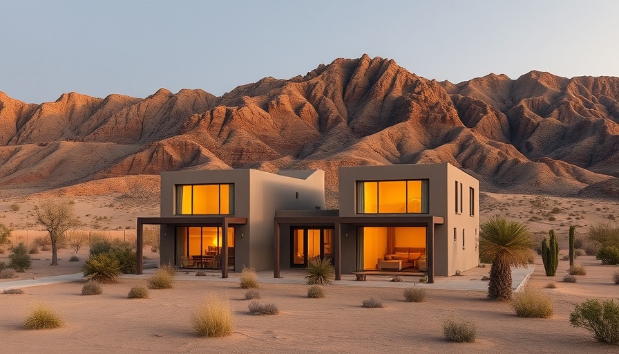 Scenic Zion National Park accommodation at sunset with mountains.