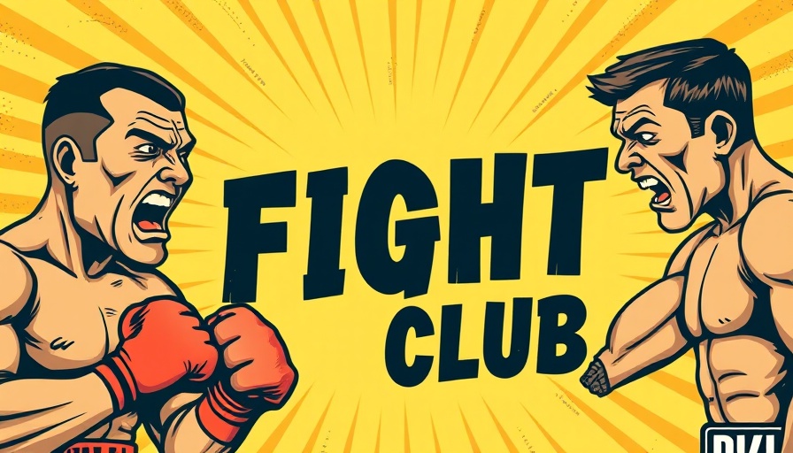 Retro boxing poster style illustration debating baseball as America's national pastime.