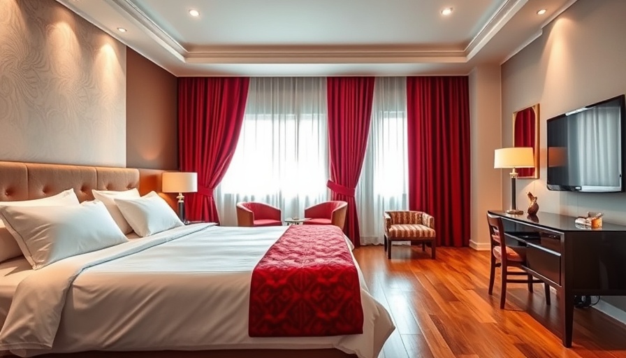 Elegant modern hotel room in Toronto with plush decor